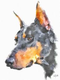Black And Tan Doberman Pinscher Doberman Pinscher Dog Paintings Animal Art Dog Art