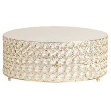 12inch round cake stand pedestal gold dessert holder for wedding party display. Crystal 14 Round Cake Stand Gold Plated Cv Linens