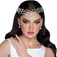 Costume Rhinestone Teardrop Headchain