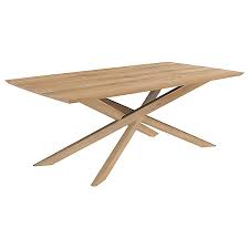 A 84 to 96 long oval table can seat up to 8 adults. Ethnicraft Oak Mikado Dining Table Ylighting Com