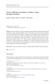 Next steps for appeal your unemployment benefits decision once your request is received when we receive your request, we will send you 2 letters, either electronically or by u.s. Pdf Factors Affecting Attendance Of Major League Baseball Revisited