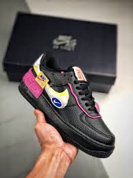 Nike Air Force 1 Shadow Removable Patches Black Pink Cu4743 001 In 2020
