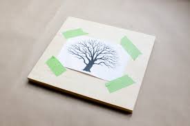 Tree of life wood print. Diy Carved Tree Art Dyed With India Ink Erin Spain