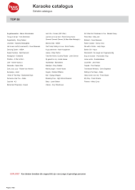 Karaoke catalogus
