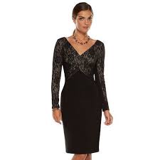 Women S Chaps Ralph Lauren Black Cross Over Lace Long Sleeve V Neck Dress Xl 16 Chaps Laceoverlycrossover Lace Trim Dress Womens Dresses Spring Dresses Women