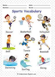 Learning sports names in english will help students to talk about the sports that they like to play on this page, you'll find an extensive list of sports names in english. Sport Vocabulary English Soutien Scolaire En Anglais Facebook