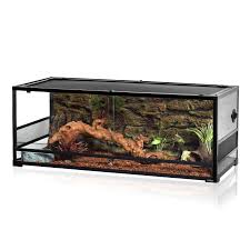 Reptizoo Reptile Glass Terrarium Sliding Doors With Screen Ventilation Reptile Terrarium 48 X 18 X 18 64 Gallon Walmart Com In 2020 Glass Terrarium Reptile Terrarium Large Terrarium