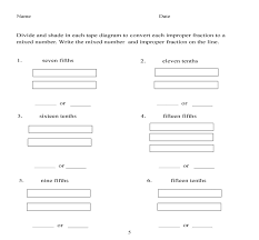 It may be printed, downloaded or saved and used in your classroom, home school, or other educational environment to help someone learn math. Tape Diagram Converting Improper Fractions To Mixed Numbers Ignited