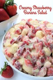 Creamy Strawberry Banana Salad Recipe Easy Fruit Salad Recipes Fruit Salad Easy Fruit Salad Recipes