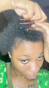 Always fun styling my short 4c hair 💃🏻🤭🩷