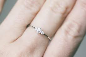 Fairy Engagement Ring With Diamonds In Solid 14k Gold By Clenot Minimalist Engagement Ring White Gold Engagement Rings Simple Engagement Rings