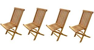 Il y en a pour tous les goûts ! Lot De 4 Chaises Pliantes Jumak Teck Huile C L Jardin