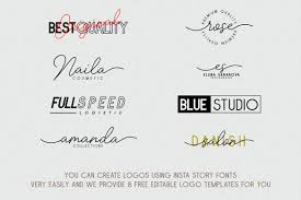 Paste it as plain text. Insta Story Font Duo With Free 8 Editable Logo Templates 208934 Regular Font Bundles