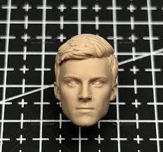 DIY White Model 1/12 Scale Unpainted Spider Man Peter Parker Head Sculpture  for 6 inch SHF Marvel Mafex ML Mezco Action Figure