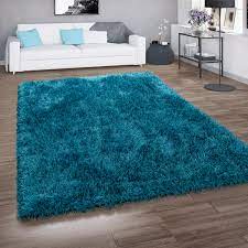 Auch runde hochflorteppiche und grosse langflorteppiche können sie hier online bestellen. Hochflor Teppich Fur Wohnzimmer Shaggy Mit Glitzer Garn Einfarbig In Turkis Ebay