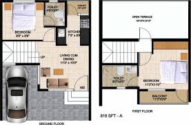 This type of houses is also known as town house, patio town house. 2 Bhk Row House 3d Plan Home And Aplliances