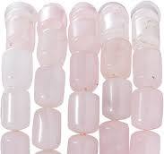 Amazon.com: Natural Rose Quartz Crystal Cylinder Tube Beads ...