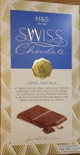 A perfect and healthy vegan indulgence. Swiss Chocolate Extra Fine Milk Marks Spencer 125 G