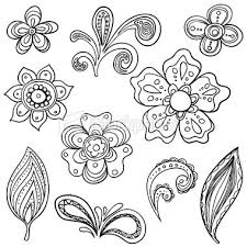 Sketch Drawing Of Flowers High Resolution Jpg File Included Flower Drawing Flower Doodles Drawings