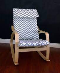 Ikea Poang Cushion Slipcover Grey White Chevron By Rockincushions 79 00 Rocking Chair Pads Chair Cushion Covers Rocking Chair Cushions