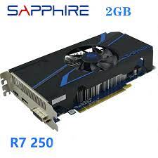 Built on the 28 nm process, and based on the oland graphics processor, in its oland xt variant. Used Sapphire Video Cards R7 250 2gb Computer Gaming Radeon R7250x 2g For Amd Video Card Map 128bit Hdmi Vga Dvi Gddr5 Graphics Cards Aliexpress