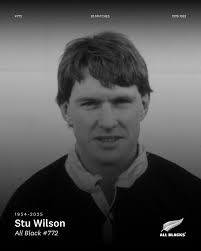 Our thoughts are with the whānau and loved ones of Stu Wilson, All Black  #772, All Blacks captain, and try-scoring sensation, who passed away aged  70. Stu was a mesmerising wing who