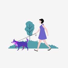 Walk Dogs In The Park Cartoon The Dog Walk The Dog Png And Vector With Transparent Background For Free Download Dog Vector Dog Illustration Dog Walking