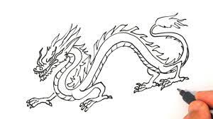 Comment dessiner un dragon chinois facile etape par etape - YouTube