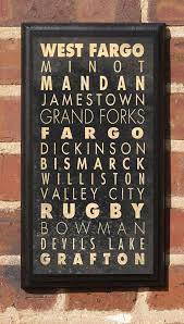 Cities Of North Dakota Subway Wall Plaque From Crestfield On Etsy City Wall Art Destination Wall Art Wall Art Sign