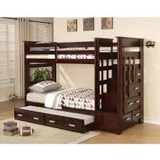 American Furniture Classics Twin Overtwin Bunk Bed With Three Drawers In Espresso Finish Walmart Com Bunk Bed Sets Bunk Bed With Trundle Bunk Beds With Stairs