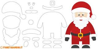 Sagome Di Babbo Natale Da Stampare E Ritagliare Babbo Natale Colori Di Natale Natale Artigianato