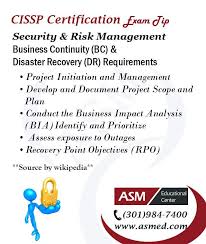 Cissp Certification Traning Exam Tip Cissp Security Risk Management Disaster Recovery Dr For More I Business Continuity Risk Management Disaster Recovery