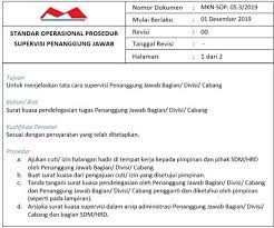 4 Contoh Sop Hrd Sdm Personalia Dan Cara Membuat Keuangan Tanggal Surat