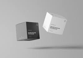Square Package Box Mockup On Behance In 2020 Box Mockup Mockup Candle Packaging Design
