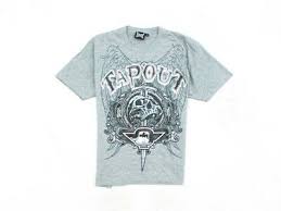 E Tapout Mens T Shirt Cotton Print Blue Size L 27 25