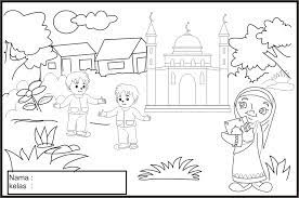 Cara belajar menggambar dan mewarnai gambar kartun muslim/muslimah . Gambar Mewarnai Islami Anak Tk Dan Sd Terbaru 2020 Marimewarnai Com