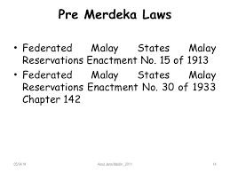 Malay reserve land, malay reservation enactment, malay ownership, land ownership transfer. Malay Reserved Land
