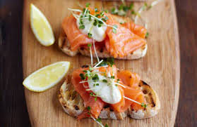 The cream cheese and salmon in these wraps make for decadent breakfast burritos. Smoked Salmon Canapes Shropshire Smokery