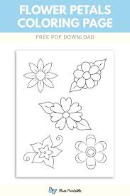 We love colouring flowers as they are great for exploring different textures, styles and experimenting with colour. Free Flower Petals Coloring Page Flower Petals Flower Printable Coloring Pages