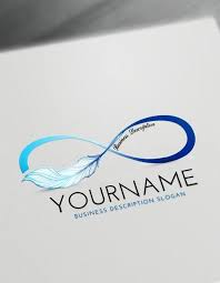 Free Infinity Logo Creator Make Online Infinity Symbol Feather Logo Logo Design Software Best Logo Maker
