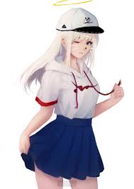 Share anime wallpaper for phone with your friends. 405227 Anime Girl Original Character White Hair Long Hair Looking At Viewer Wink Blue Eyes Smiling T Shirt Miniskirt White Background Drawing Illustration Mx Shimmer Wallpaper Hd 2122x3000 Mocah Hd Wallpapers