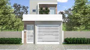 Mi terreno mide 5,80 mts de frente por 30 mts de fondo.quisiera que me den ideas de cómo podría ser mi casa, debe tener cuatro habitaciones (una abajo) y un garage.por el espacio reducido, tiene muy poca luz.arriba quiero una terraza. Fachadas De Casas De Dos Pisos Con 6 Metros Al Frente De Construccion