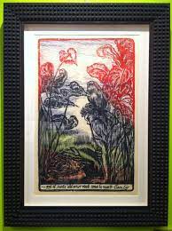 By Peruvian Printmaker Framed By Rendr Frame Arts Lubbock Tx Frame Custom Framing Framed Art