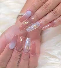Christinas Nailz On Instagram Omgeee Y All Love These Moon And Stars So Cute 559nails 5 Acrylic Nails Coffin Glitter Nails White Acrylic Nails