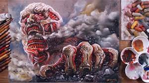 The armored titan is 15 meters tall. Attack On Titan Colossal Titan Pastel Speed Drawing Drawholic Youtube