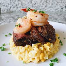 Maybe you would like to learn more about one of these? Surf And Turf With Creamed Corn And Rice Dinner With Tayo
