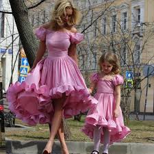 Mommy And Me In Full Petti Coated Dresses Mother Daughter Dress Mother Daughter Fashion Cheap Flower Girl Dresses