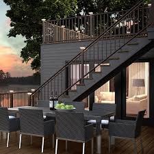 Deckorators classic aluminum balusters are a perfect starting point for your new project or an elegant upgrade. Deckorators Classic Aluminum 6 Ft X 2 75 In X 42 In Weathered Brown Aluminum Deck Stair Rail Kit Round Balusters Included Assembly Required In The Deck Railing Department At Lowes Com