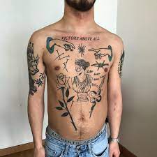 Jose Mendonca Purple Tattoos Cupcake Tattoos Chest Tattoo Flowers