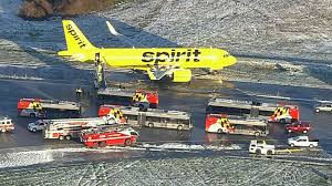 Spirit airlines is the leading ultra low cost carrier in the united states, the caribbean and latin america. Spirit Airlines Plane Slides Off Taxiway After Safe Landing Abc News
